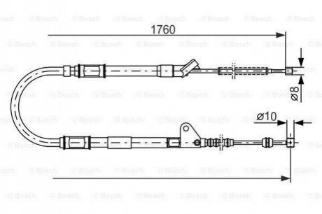 1987477541 BOSCH BOSCH TOYOTA Трос ручного тормоза AVENSIS 0