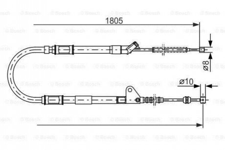 1987477546 BOSCH BOSCH TOYOTA Трос ручного тормоза AVENSIS 0