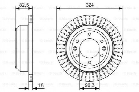 0986479U29 BOSCH Гальмівний диск DODGE/HYUNDAI H100/H-1 \'\'R \'\'2,5 \'\'08>>