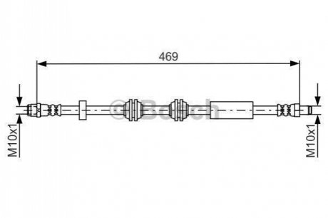 1987481748 BOSCH BOSCH Шланг тормозной передн. DB W205, W213