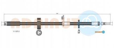 11.1273.1 ADRIAUTO ADRIAUTO CITROEN Шланг торм. пер. Jumpy 07-