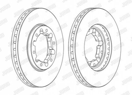 562809JC-1 Jurid JURID NISSAN Тормозной диск пер. Patrol 00-