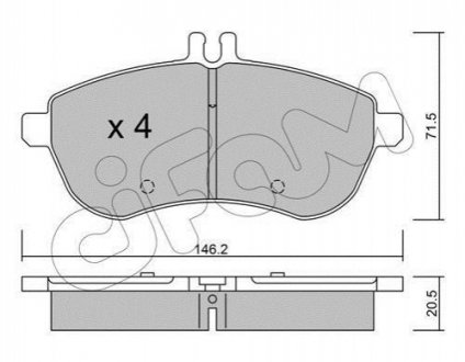 822-665-0 CIFAM CIFAM DB Тормозные колодки передн.W204 07-