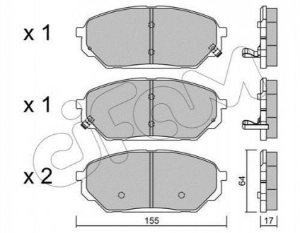 822-999-0 CIFAM CIFAM HYUNDAI Колодки тормозные передн.IX55