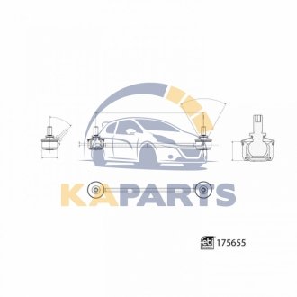 175655 FEBI BILSTEIN FEBI TESLA Тяга стаб.передн.лев.Tesla S 12-