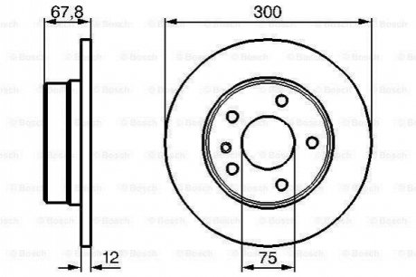 0986478322 BOSCH BOSCH BMW Диск тормозной 7 E32 86-92 задн.