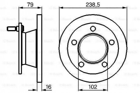 0986478357 BOSCH BOSCH DB Диск тормозной передний MB100 90-