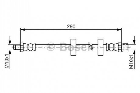 1987476334 BOSCH BOSCH VW Шланг тормозной передний Polo 94-