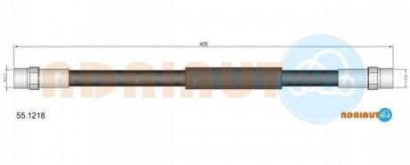 55.1218 ADRIAUTO ADRIAUTO VW Шланг тормозной передн. LT -96