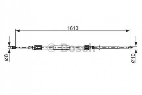 1987477987 BOSCH BOSCH BMW Трос стояночный задн.лев. X3 04-