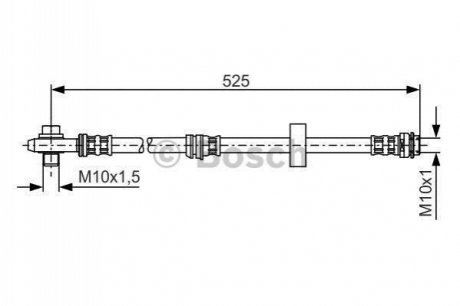 1987476945 BOSCH BOSCH AUDI Тормозной шланг передний А2 00-