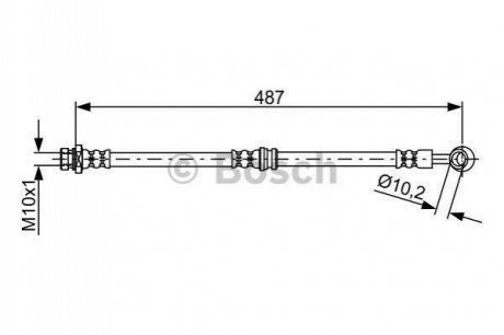 1987481880 BOSCH BOSCH KIA Шланг тормозной задн.Cerato 04-