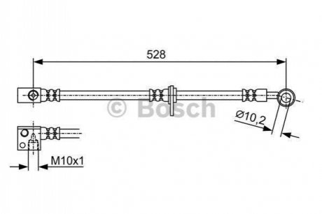 1987481975 BOSCH BOSCH Шланг торм. пер. лев. HONDA JAZZ -08