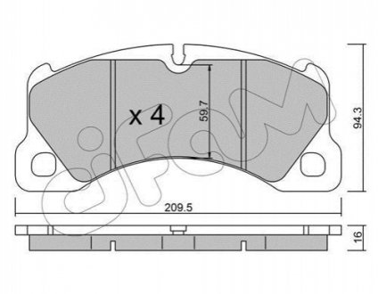 822-957-0 CIFAM CIFAM VW Колодки торм. Touareg 3,0-4,2 10-