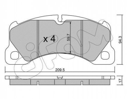 822-957-3 CIFAM CIFAM VW Колодки торм. Touareg 3,0-4,2 10-