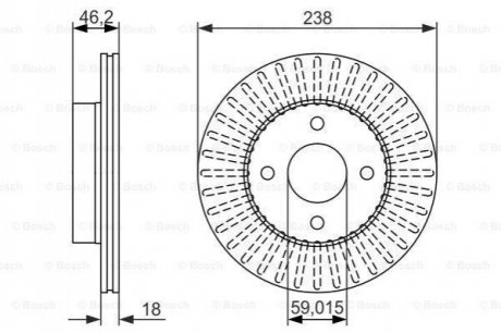 0986479354 BOSCH BOSCH NISSAN Тормозной диск пер.Micra -03