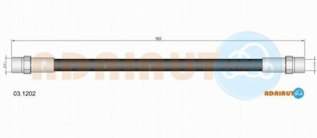 03.1202 ADRIAUTO ADRIAUTO VW Шланг тормозной задний T4 91-