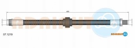 07.1219 ADRIAUTO ADRIAUTO CITROEN Торм.шланг передн.ZX -97
