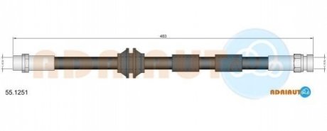 55.1251 ADRIAUTO ADRIAUTO VW Торм.шланг перед. Sharan 95-