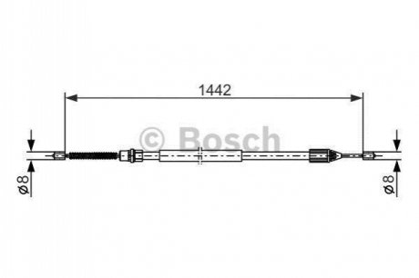 1987477643 BOSCH BOSCH Трос ручного тормоза RENAULT Twingo