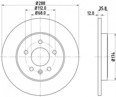 MDC2162 MINTEX MINTEX AUDI Диск тормозной задний A4 00-