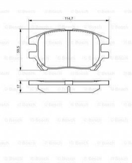 0986495140 BOSCH BOSCH Тормозные колодки пер Lexus RX 01-