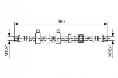 1987481538 BOSCH Гальмівний шланг VW T4 \'\'FL \'\'99-03