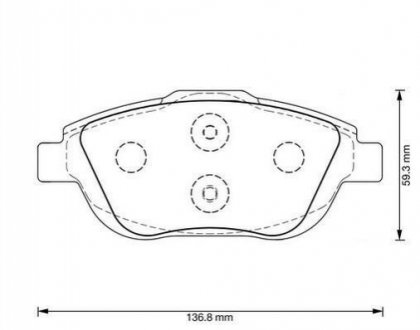 573264J Jurid JURID CITROEN Тормозные колодки передн.C3