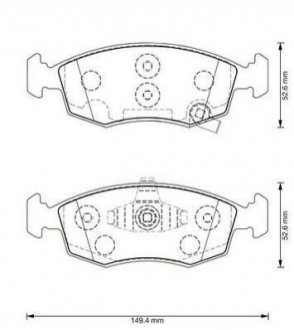 573366J Jurid JURID Тормозные кол. пер. FIAT Panda 12-