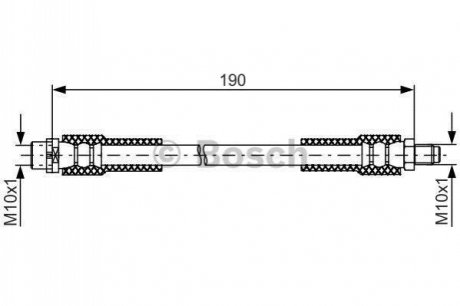 1987481845 BOSCH Шланг тормозной