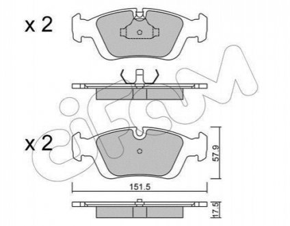 822-124-0 CIFAM CIFAM BMW Тормозные колодки передн.E36/46