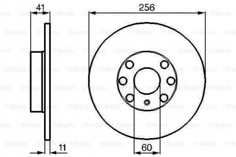 0986478880 BOSCH BOSCH Диск тормозной передний OPEL Astra