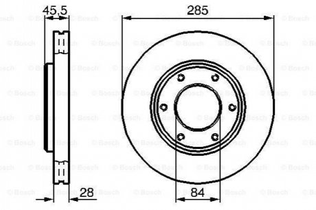 0986478693 BOSCH BOSCH TOYOTA Диск тормозной передн.Hiace