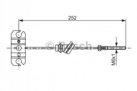 1987477503 BOSCH BOSCH MAZDA Трос ручного тормоза 626 87-