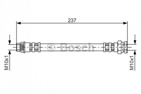 1987481052 BOSCH BOSCH Шланг тормозной задний BERLINGO B9