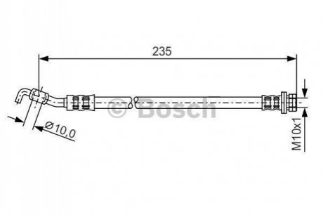 1987481177 BOSCH BOSCH TOYOTA Шланг торм.задн.Corolla 04-