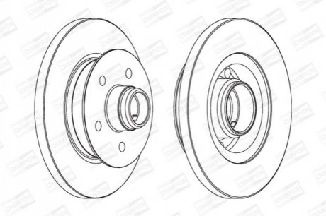 561437CH-1 CHAMPION CHAMPION VW Диск тормозной передн.T3 86-