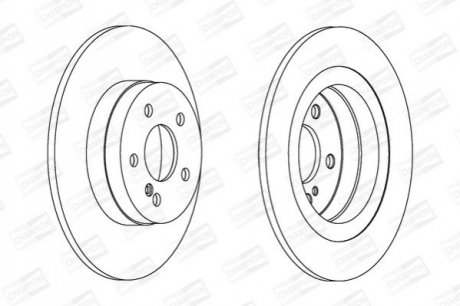 562620CH CHAMPION CHAMPION DB Диск тормозной задн.W204 07-