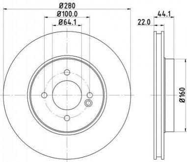 8DD 355 113-751 HELLA HELLA BMW Диск тормозной передн.Mini 06-