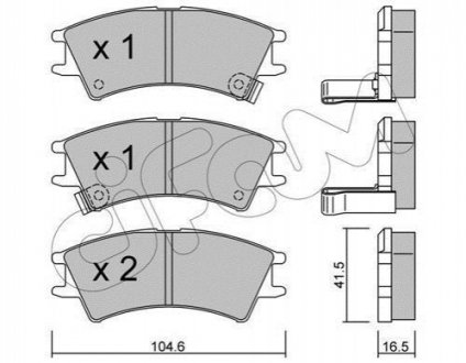 822-361-0 CIFAM CIFAM HYUNDAI Тормозные колодки Atos 98-