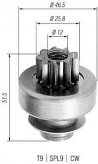 940113020240 MAGNETI MARELLI MAGNETI MARELLI Бендикс CITROEN AX,BX,XM