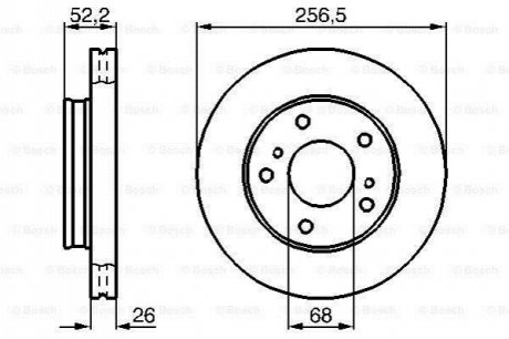 0986478485 BOSCH BOSCH NISSAN Тормозной диск пер. Serena