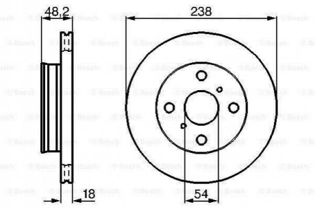 0986478385 BOSCH BOSCH Диск тормозной TOYOTA COROLLA 87-