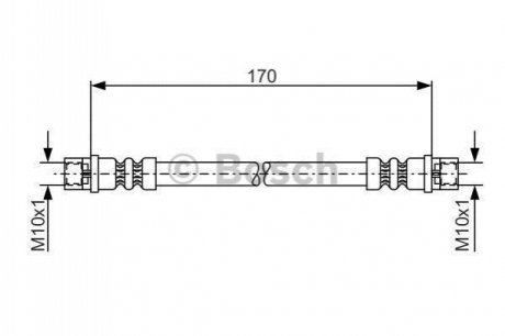 1987476010 BOSCH BOSCH AUDI Шланг тормозной задн. A6 97-