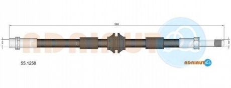 55.1258 ADRIAUTO ADRIAUTO VW Шланг тормозной пер. T5 03-