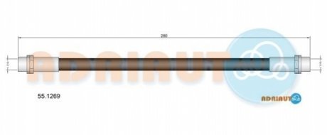 55.1269 ADRIAUTO ADRIAUTO VW Шланг тормозной задн.T5 03-