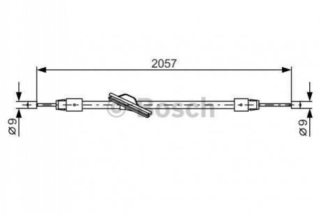 1987482331 BOSCH BOSCH DB Трос ручного тормоза пер. W204