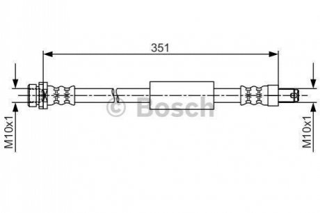 1987481705 BOSCH Гальмівний шланг FORD Transit \'\'R \'\'12>>