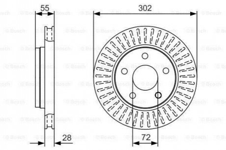 0986479C38 BOSCH BOSCH Диск торм. пер. Jeep Wrangler 07-