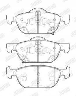 573670J Jurid JURID Колодки торм пер HONDA Accord 08-